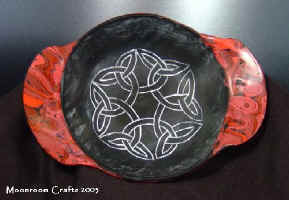 Red malachite quaich